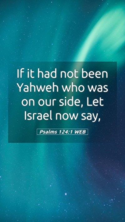 Picture 05 - Psalms 124:1 WEB Mobile Phone Wallpaper - If it had not been Yahweh who was on our side, - Mobile Bible Verse Wallpaper