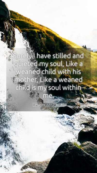 Picture 05 - Psalms 131:2 WEB Mobile Phone Wallpaper - Surely I have stilled and quieted my soul, Like a - Mobile Bible Verse Wallpaper