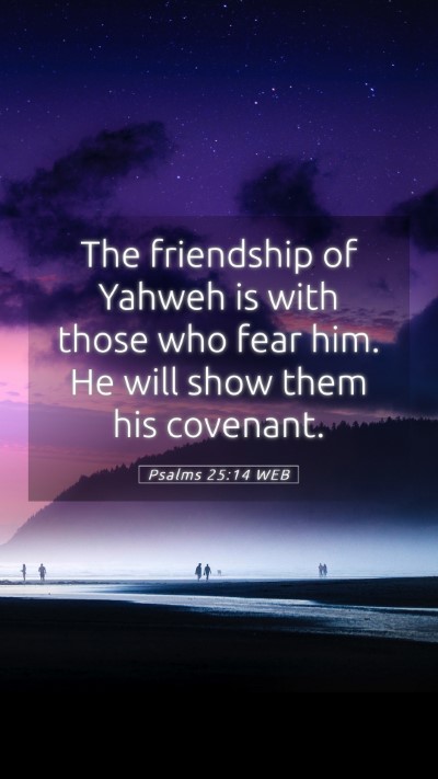 Picture 05 - Psalms 25:14 WEB Mobile Phone Wallpaper - The friendship of Yahweh is with those who fear - Mobile Bible Verse Wallpaper