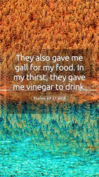 Picture 05 - Psalms 69:21 WEB Mobile Phone Wallpaper - They also gave me gall for my food. In my thirst, - Mobile Bible Verse Wallpaper