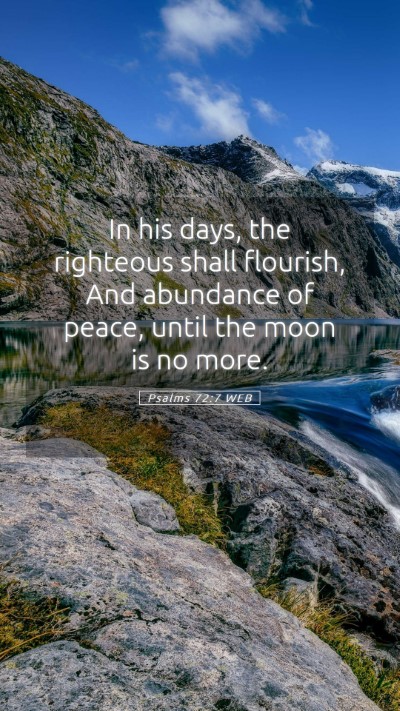 Picture 05 - Psalms 72:7 WEB Mobile Phone Wallpaper - In his days, the righteous shall flourish, And - Mobile Bible Verse Wallpaper