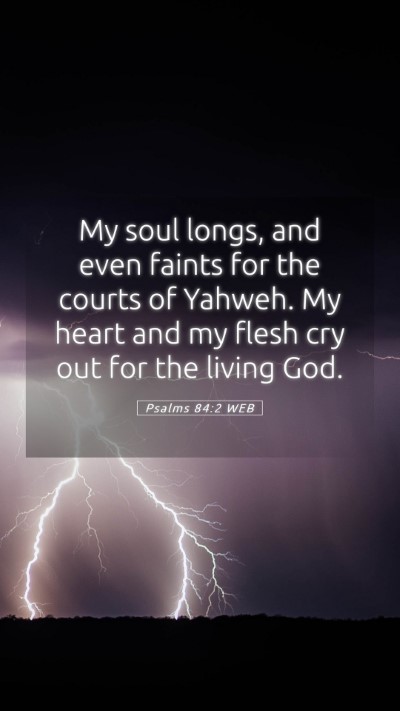Picture 05 - Psalms 84:2 WEB Mobile Phone Wallpaper - My soul longs, and even faints for the courts of - Mobile Bible Verse Wallpaper
