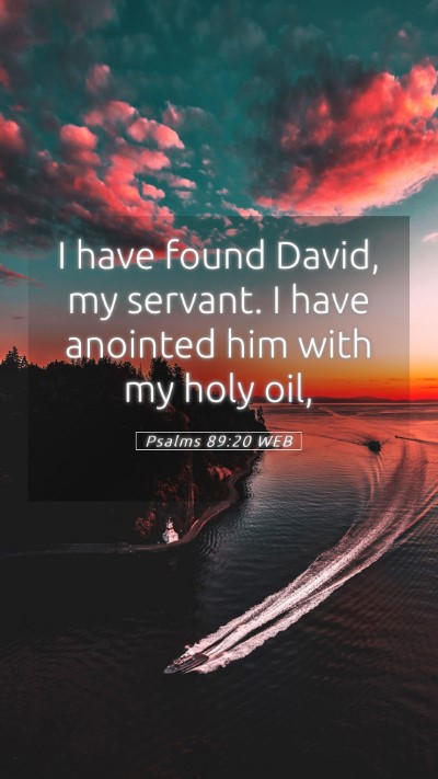 Picture 05 - Psalms 89:20 WEB Mobile Phone Wallpaper - I have found David, my servant. I have anointed - Mobile Bible Verse Wallpaper