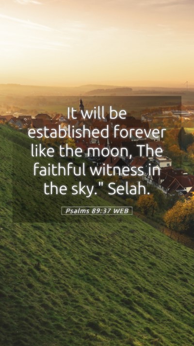 Picture 05 - Psalms 89:37 WEB Mobile Phone Wallpaper - It will be established forever like the moon, The - Mobile Bible Verse Wallpaper