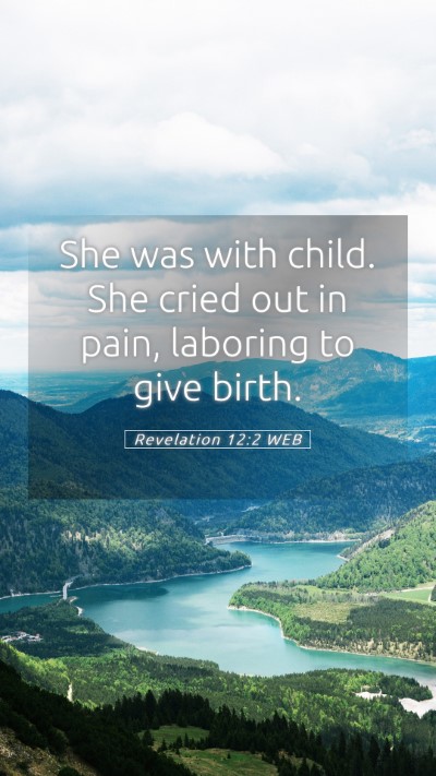Picture 05 - Revelation 12:2 WEB Mobile Phone Wallpaper - She was with child. She cried out in pain, - Mobile Bible Verse Wallpaper