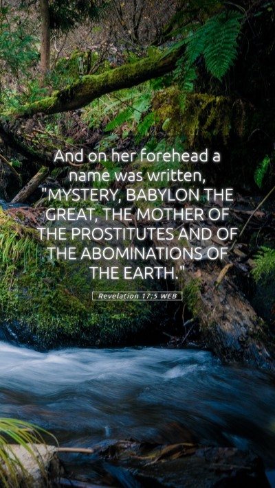 Picture 05 - Revelation 17:5 WEB Mobile Phone Wallpaper - And on her forehead a name was written, 