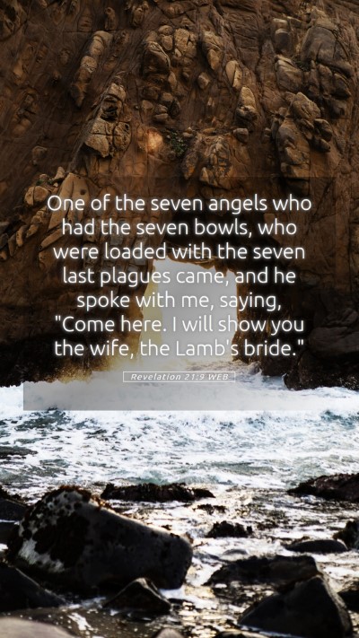 Picture 05 - Revelation 21:9 WEB Mobile Phone Wallpaper - One of the seven angels who had the seven bowls, - Mobile Bible Verse Wallpaper