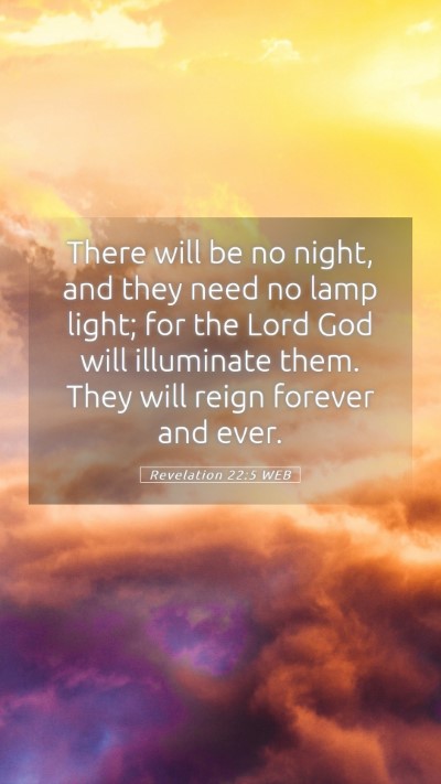Picture 05 - Revelation 22:5 WEB Mobile Phone Wallpaper - There will be no night, and they need no lamp - Mobile Bible Verse Wallpaper
