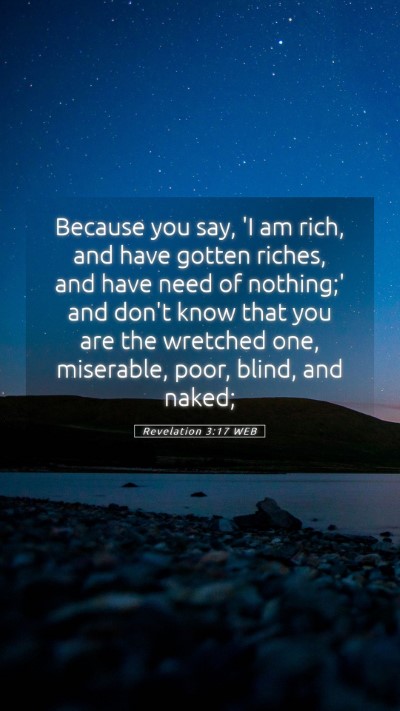 Picture 05 - Revelation 3:17 WEB Mobile Phone Wallpaper - Because you say, 'I am rich, and have gotten - Mobile Bible Verse Wallpaper