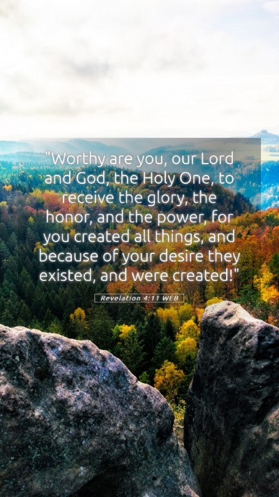 Picture 05 - Revelation 4:11 WEB Mobile Phone Wallpaper - 