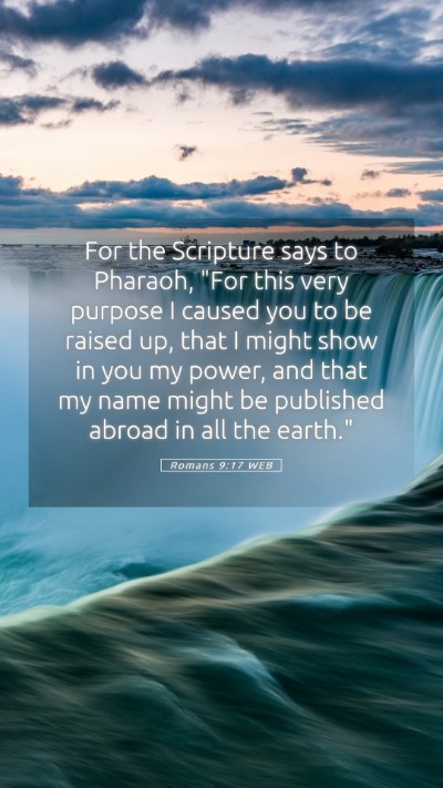 Picture 05 - Romans 9:17 WEB Mobile Phone Wallpaper - For the Scripture says to Pharaoh, 