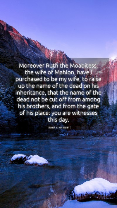 Picture 05 - Ruth 4:10 WEB Mobile Phone Wallpaper - Moreover Ruth the Moabitess, the wife of Mahlon, - Mobile Bible Verse Wallpaper