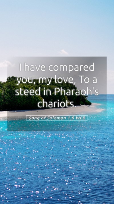 Picture 05 - Song of Solomon 1:9 WEB Mobile Phone Wallpaper - I have compared you, my love, To a steed in - Mobile Bible Verse Wallpaper