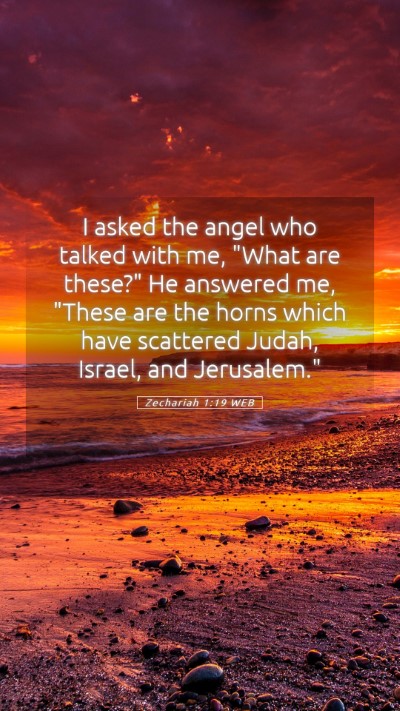 Picture 05 - Zechariah 1:19 WEB Mobile Phone Wallpaper - I asked the angel who talked with me, 