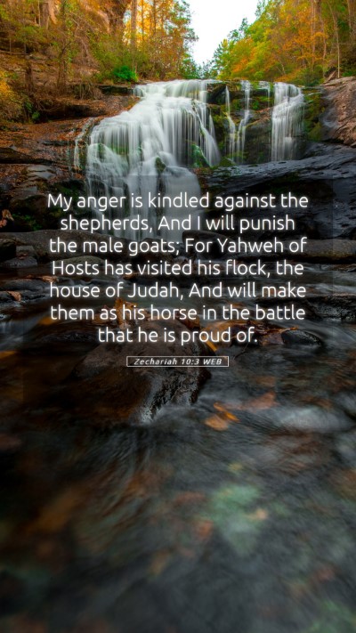 Picture 05 - Zechariah 10:3 WEB Mobile Phone Wallpaper - My anger is kindled against the shepherds, And I - Mobile Bible Verse Wallpaper