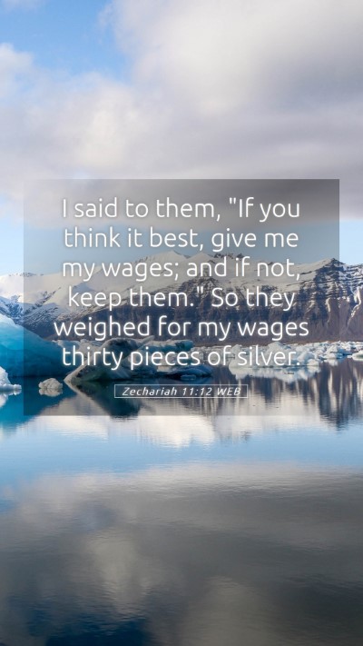 Picture 05 - Zechariah 11:12 WEB Mobile Phone Wallpaper - I said to them, 