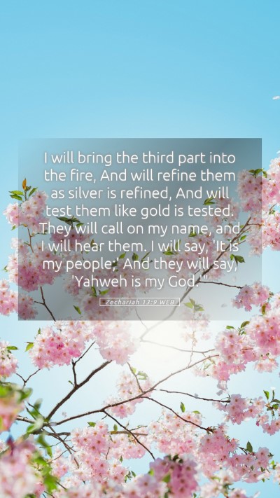 Picture 05 - Zechariah 13:9 WEB Mobile Phone Wallpaper - I will bring the third part into the fire, And - Mobile Bible Verse Wallpaper