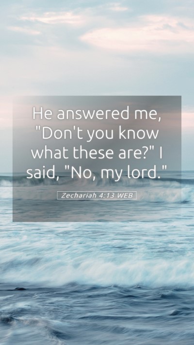 Picture 05 - Zechariah 4:13 WEB Mobile Phone Wallpaper - He answered me, 