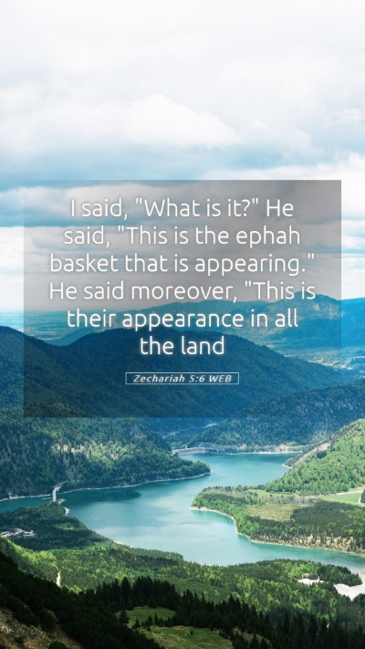 Picture 05 - Zechariah 5:6 WEB Mobile Phone Wallpaper - I said, 