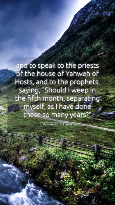 Picture 05 - Zechariah 7:3 WEB Mobile Phone Wallpaper - and to speak to the priests of the house of - Mobile Bible Verse Wallpaper
