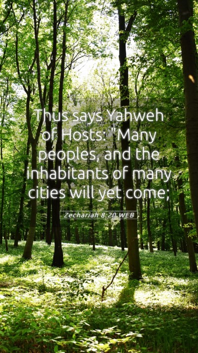 Picture 05 - Zechariah 8:20 WEB Mobile Phone Wallpaper - Thus says Yahweh of Hosts: 