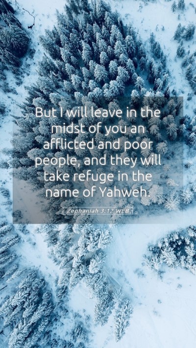 Picture 05 - Zephaniah 3:12 WEB Mobile Phone Wallpaper - But I will leave in the midst of you an afflicted - Mobile Bible Verse Wallpaper