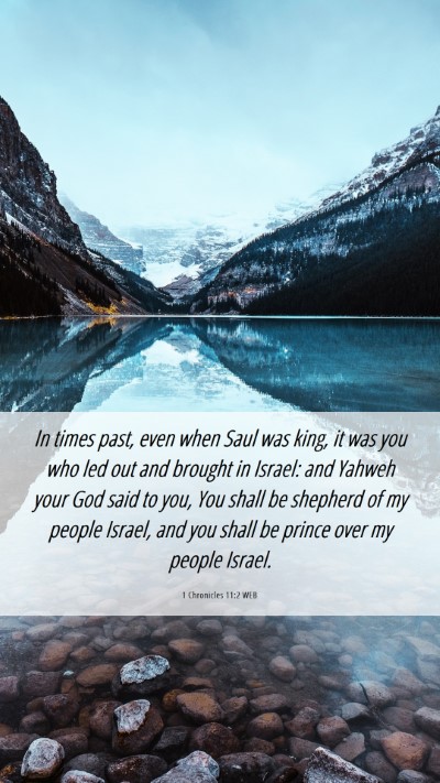 Picture 06 - 1 Chronicles 11:2 WEB Mobile Phone Wallpaper - In times past, even when Saul was king, it was - Mobile Bible Verse Wallpaper