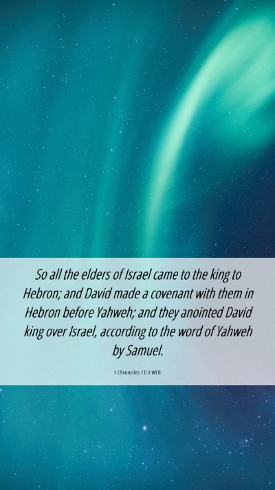 Picture 06 - 1 Chronicles 11:3 WEB Mobile Phone Wallpaper - So all the elders of Israel came to the king to - Mobile Bible Verse Wallpaper
