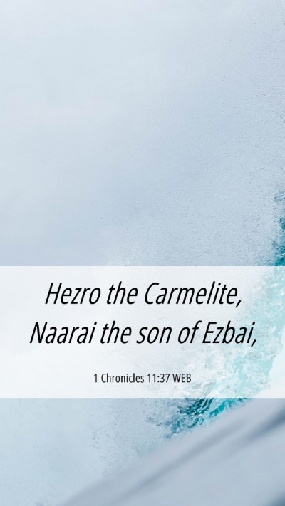 Picture 06 - 1 Chronicles 11:37 WEB Mobile Phone Wallpaper - Hezro the Carmelite, Naarai the son of - Mobile Bible Verse Wallpaper
