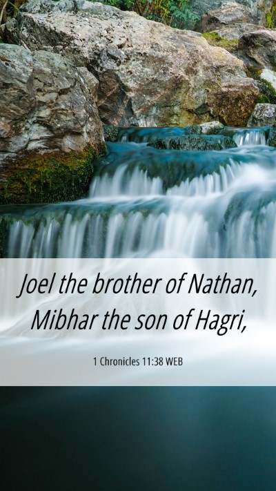 Picture 06 - 1 Chronicles 11:38 WEB Mobile Phone Wallpaper - Joel the brother of Nathan, Mibhar the son of - Mobile Bible Verse Wallpaper