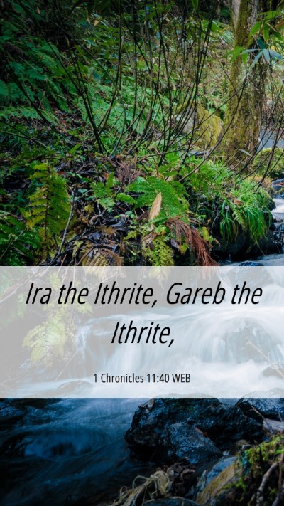 Picture 06 - 1 Chronicles 11:40 WEB Mobile Phone Wallpaper - Ira the Ithrite, Gareb the - Mobile Bible Verse Wallpaper