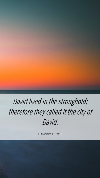 Picture 06 - 1 Chronicles 11:7 WEB Mobile Phone Wallpaper - David lived in the stronghold; therefore they - Mobile Bible Verse Wallpaper