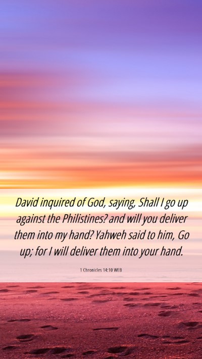 Picture 06 - 1 Chronicles 14:10 WEB Mobile Phone Wallpaper - David inquired of God, saying, Shall I go up - Mobile Bible Verse Wallpaper