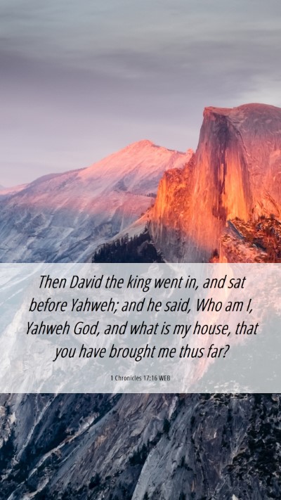 Picture 06 - 1 Chronicles 17:16 WEB Mobile Phone Wallpaper - Then David the king went in, and sat before - Mobile Bible Verse Wallpaper
