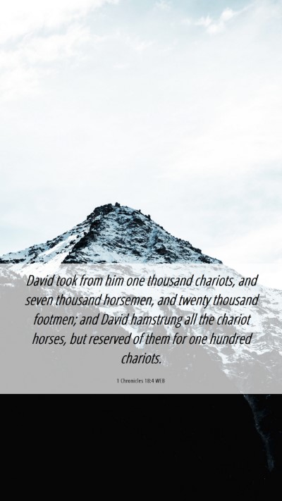 Picture 06 - 1 Chronicles 18:4 WEB Mobile Phone Wallpaper - David took from him one thousand chariots, and - Mobile Bible Verse Wallpaper