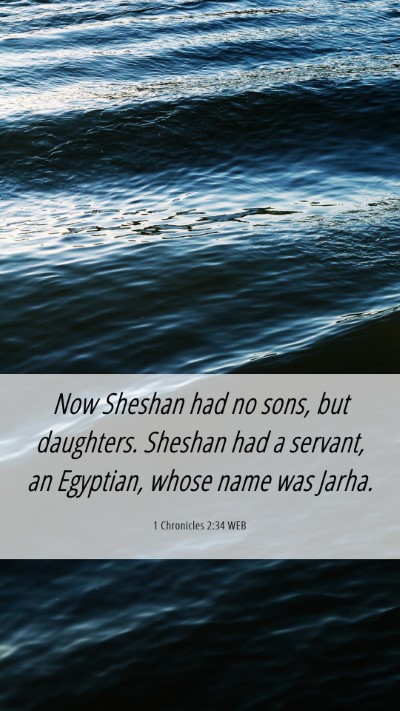 Picture 06 - 1 Chronicles 2:34 WEB Mobile Phone Wallpaper - Now Sheshan had no sons, but daughters. Sheshan - Mobile Bible Verse Wallpaper