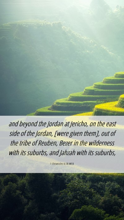 Picture 06 - 1 Chronicles 6:78 WEB Mobile Phone Wallpaper - and beyond the Jordan at Jericho, on the east - Mobile Bible Verse Wallpaper
