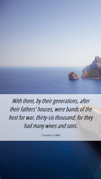 Picture 06 - 1 Chronicles 7:4 WEB Mobile Phone Wallpaper - With them, by their generations, after their - Mobile Bible Verse Wallpaper
