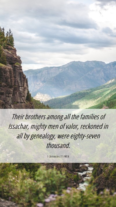 Picture 06 - 1 Chronicles 7:5 WEB Mobile Phone Wallpaper - Their brothers among all the families of - Mobile Bible Verse Wallpaper