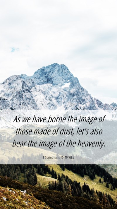 Picture 06 - 1 Corinthians 15:49 WEB Mobile Phone Wallpaper - As we have borne the image of those made of dust, - Mobile Bible Verse Wallpaper