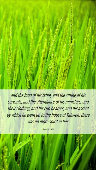 Picture 06 - 1 Kings 10:5 WEB Mobile Phone Wallpaper - and the food of his table, and the sitting of his - Mobile Bible Verse Wallpaper