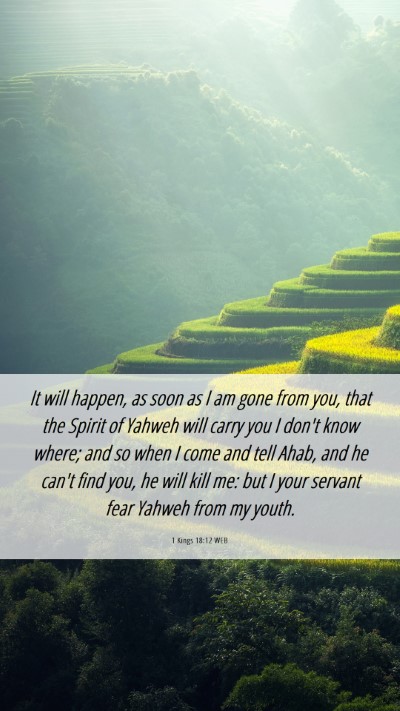 Picture 06 - 1 Kings 18:12 WEB Mobile Phone Wallpaper - It will happen, as soon as I am gone from you, - Mobile Bible Verse Wallpaper