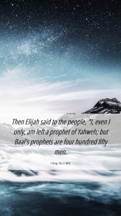 Picture 06 - 1 Kings 18:22 WEB Mobile Phone Wallpaper - Then Elijah said to the people, 