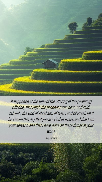 Picture 06 - 1 Kings 18:36 WEB Mobile Phone Wallpaper - It happened at the time of the offering of the - Mobile Bible Verse Wallpaper
