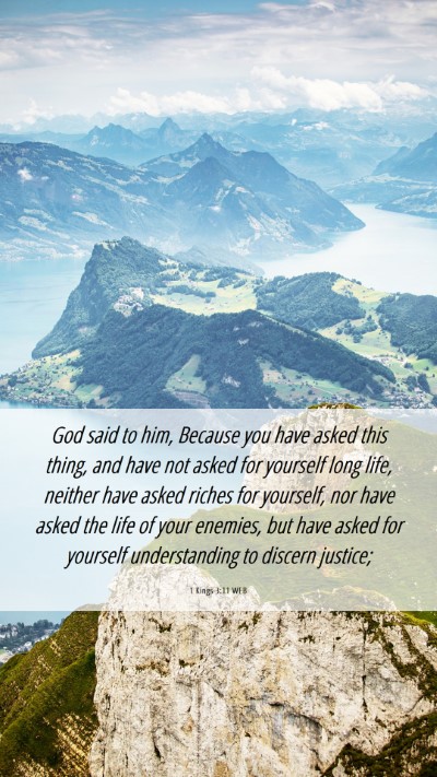 Picture 06 - 1 Kings 3:11 WEB Mobile Phone Wallpaper - God said to him, Because you have asked this - Mobile Bible Verse Wallpaper