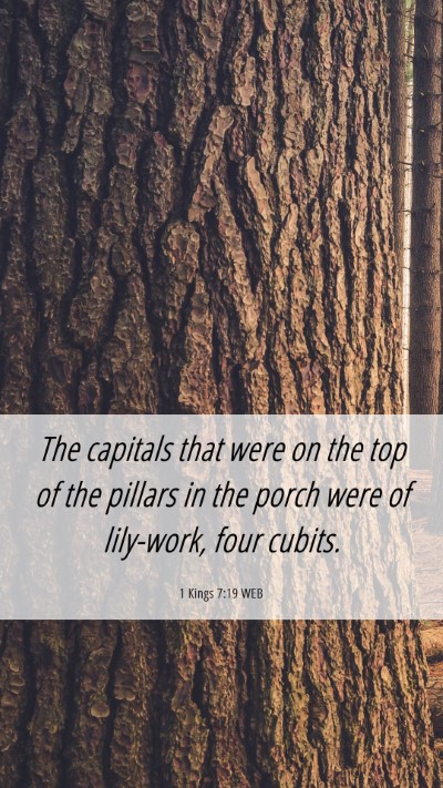 Picture 06 - 1 Kings 7:19 WEB Mobile Phone Wallpaper - The capitals that were on the top of the pillars - Mobile Bible Verse Wallpaper