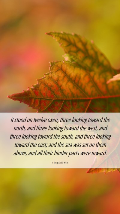 Picture 06 - 1 Kings 7:25 WEB Mobile Phone Wallpaper - It stood on twelve oxen, three looking toward the - Mobile Bible Verse Wallpaper