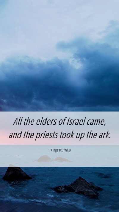 Picture 06 - 1 Kings 8:3 WEB Mobile Phone Wallpaper - All the elders of Israel came, and the priests - Mobile Bible Verse Wallpaper