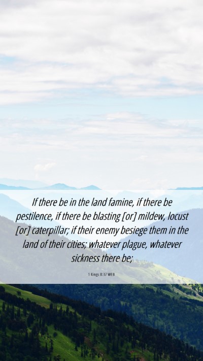 Picture 06 - 1 Kings 8:37 WEB Mobile Phone Wallpaper - If there be in the land famine, if there be - Mobile Bible Verse Wallpaper