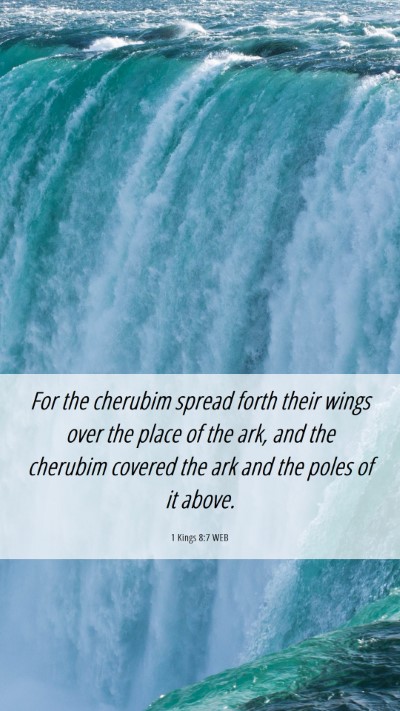 Picture 06 - 1 Kings 8:7 WEB Mobile Phone Wallpaper - For the cherubim spread forth their wings over - Mobile Bible Verse Wallpaper
